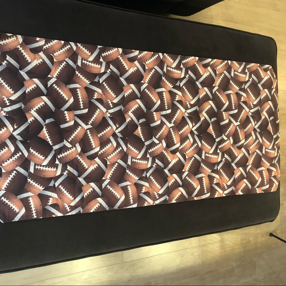 NEW! Football Print Fabric Table Runner